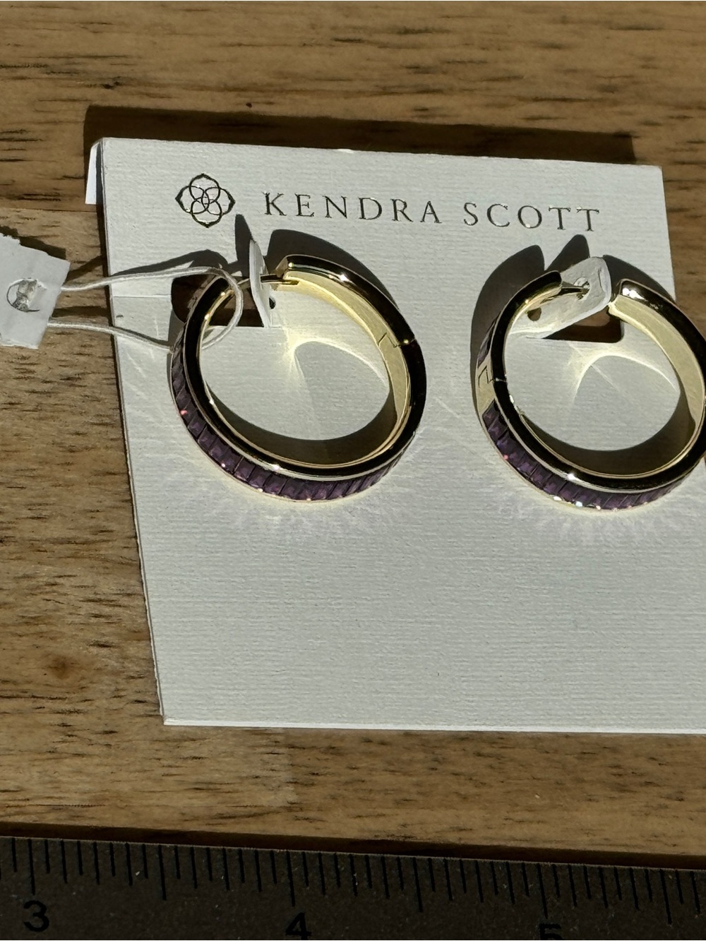 Kendra Scott Jack Gold Earrings in Purple Crystal
